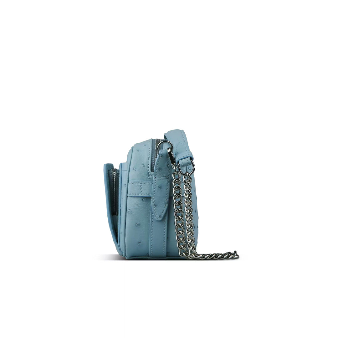 Ostrich Leather Crossbody Bag