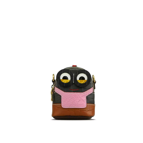 Handmade Crocodile Leather Cartoon Crossbody Keychain Bag