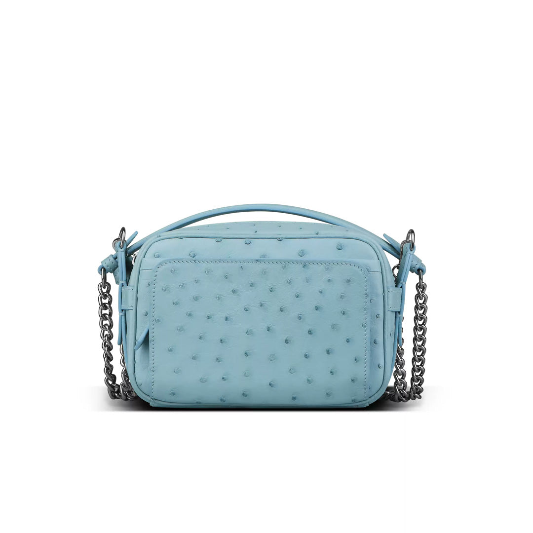 Ostrich Leather Crossbody Bag