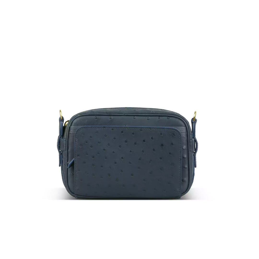 Ostrich Leather Crossbody Bag