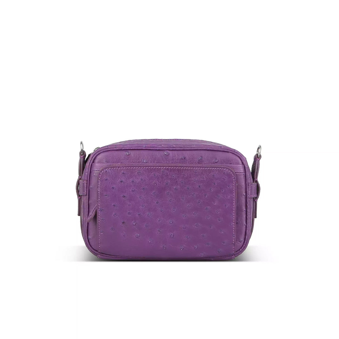 Ostrich Leather Crossbody Bag