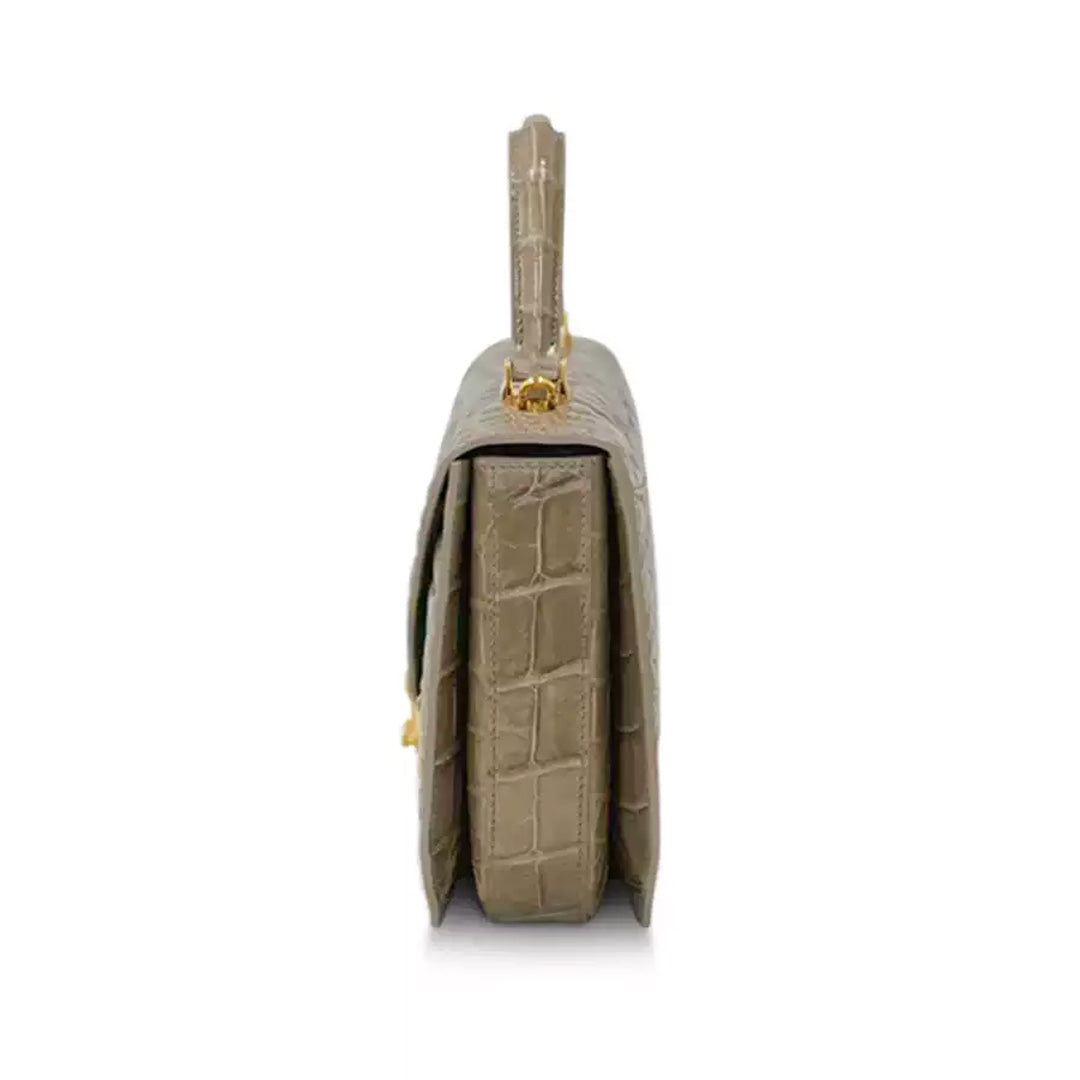 Crocodile Leather Envelope Bag