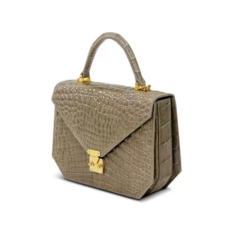 Luxury Crocodile Leather Envelope Bag | Handmade Shoulder & Crossbody Bag