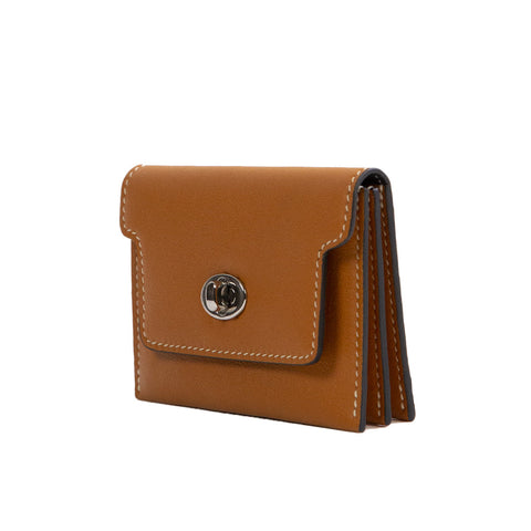 Handcrafted Compact Genuine Leather Brown Purses